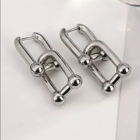 💫Insta chain link earrings - Picture 3 of 5